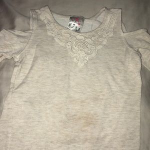 A off the shoulder shirt